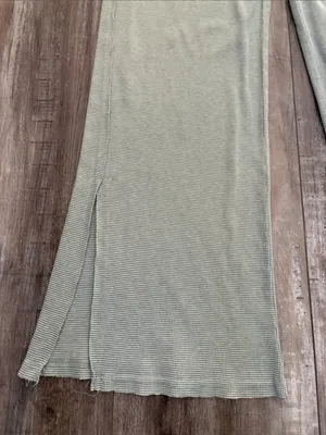 Free People Striped Slit Hem Lounge Sleep Pants XS thumbnail 2
