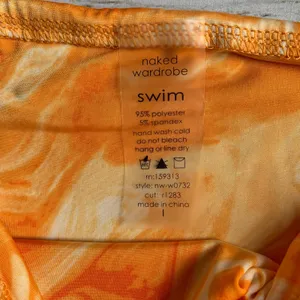 NWT Naked Wardrobe‎ Bikini Set in Orange Swirl thumbnail 8