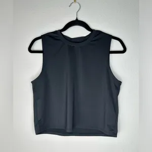 SKECHERS Womens GoRun Active Black Short Sleeve Workout Crop Tank Top Size XS thumbnail 4