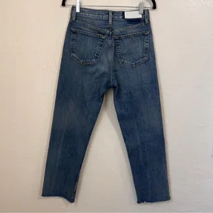 NWOT Re/Doke 70s Stove Pipe High Rise straight crop jeans size 25 thumbnail 9