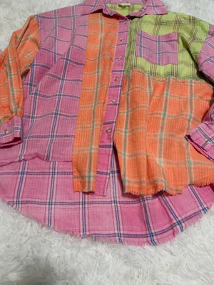 Oversized Colorful Flannel Multiple thumbnail 2
