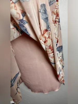 Kate and Lily Floral Mock-Neck Long Sleeve Maxi Dress Blush Pink Size 10 thumbnail 8