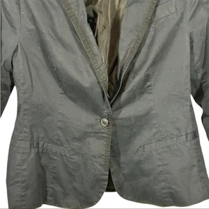 Navy Tuxedo Blazer M Dark Academia Equestrian Preppy Jacket Gold Button Style thumbnail 4
