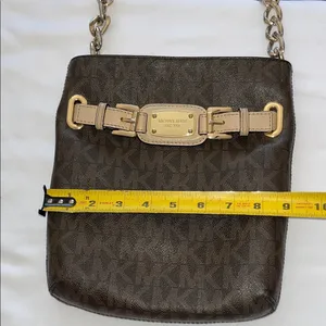 Michael Kors Dark Brown Shoulder Bag with Gold Details thumbnail 4