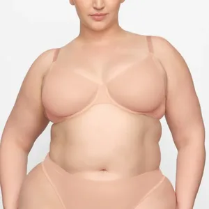NWOT SKIMS NO SHOW‎ MOLDED UNLINED DEMI BRA - CLAY Size 36A thumbnail 5