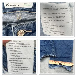 Kancan Maurices High Rise Distressed Raw Hem Straight Leg Denim‎ Blue Jean Sz 16 thumbnail 6