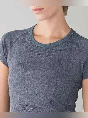 Lululemon Swiftly Tech Short Sleeve - Heathered Black - 6 thumbnail 3