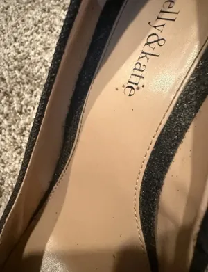 Kelly & Katie Isabella Heels Size 8 1/2 M Black Sparkle thumbnail 9