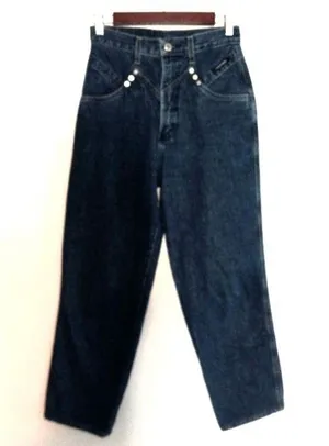 Rockies 27x27 Womens High Rise Rodeo Cowgirl Western Cotton Dark Denim Jeans thumbnail 1