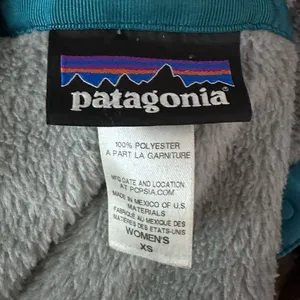 Patagonia Re-Tool Snap T Fleece Pullover Gray Teal Quarter Snap Kangaroo Pocket thumbnail 5