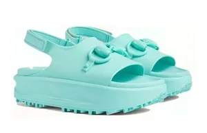 Gucci Horsebit Flatform Sandal Teal Cyan thumbnail 1