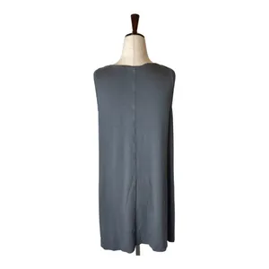 Flax Gray Jersey Knit V Neck Sleeveless Mini Tunic Dress‎ Size M thumbnail 2
