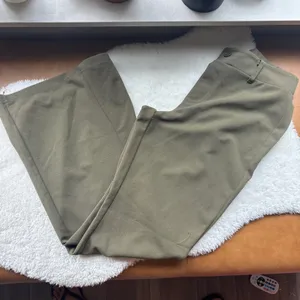 Rewash Olive Green‎ Wide Leg Flare High Waisted Trousers Pants Size M Back thumbnail 3