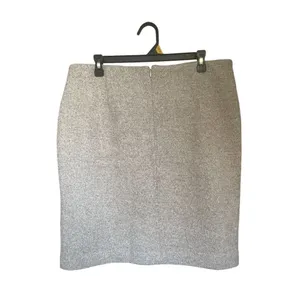 NWT Ann Taylor Silver Gray Shimmery Straight Pencil Skirt Size 14 Wool Blend thumbnail 2
