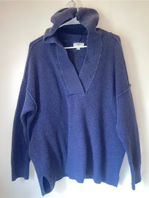 Aerie CozyUp Waffle Sweater Hoodie thumbnail 4