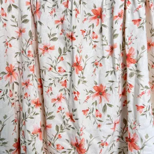 Arula‎ Cream Floral Linen Blend Long Sleeves Open Back Swing Mini Dress XL thumbnail 5