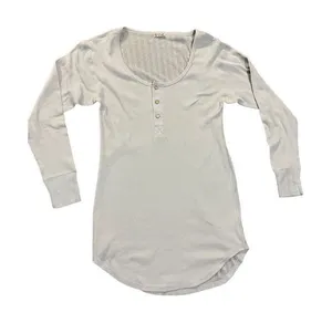 Free People intimately free long gray blue tunic‎ open knit back sz XS thumbnail 1