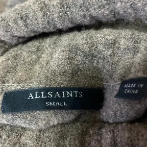 All Saints Alpha Roll Neck Brown Wool Turtleneck Pullover Sweater Top Size S thumbnail 4