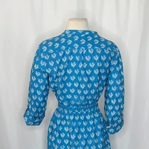 Anthropologie MEADOW RUE Anila Shirtdress Floral Blockprint Shirt Dress Size 4 thumbnail 8
