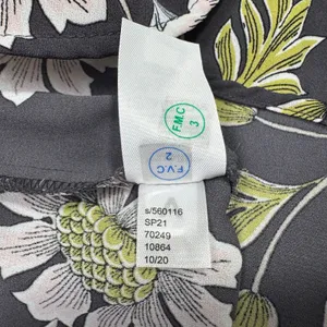 LOFT Women Blouse Sz M Charcoal Floral VNeck Long Sleeve Button Down Ruffle Cuff thumbnail 12