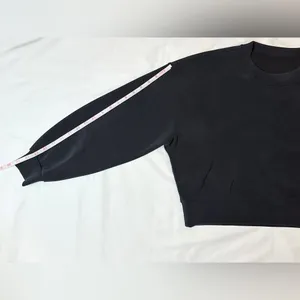 Lululemon NWOT Perfectly Oversized Cropped Crew *Softstreme - Black - 6 thumbnail 12