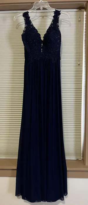 Sherri Hill Blue Prom Dress thumbnail 1