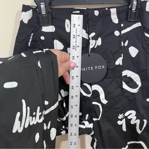 NWT WHITE FOX BOUTIQUE If Only You Knew Pants Black Scribble pants size XS thumbnail 6