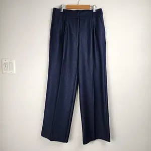 Jones New York Suit Pants Wide Leg Professional Career Business Blue Size 6 thumbnail 13