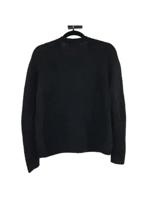 Sézane La Maille Black Sweater Floral Embroidery Size XS Cottage Folk Nouveau thumbnail 7
