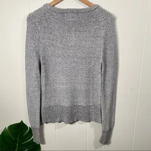 Calvin Klein Jeans Gray Marl Knit Ribbed Sweater Long Sleeves Size Medium thumbnail 5