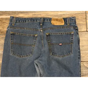 Polo Jeans Co Ralph Lauren Blue Low Rise Flare Jeans‎ Size 12 32x30 Western Y2K thumbnail 9