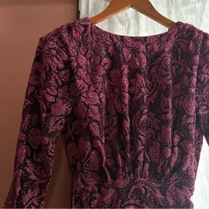 For Love & Lemons‎ Mulberry Shailee Sparkly Floral Metallic Mini Dress NWT XXS thumbnail 3