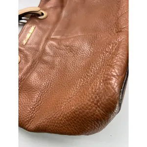 brown pebbled leather Michael Kors Bedford tote bag purse laptop shoulder gold thumbnail 9