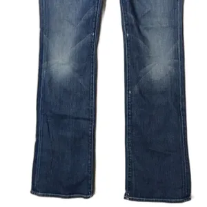 7 for all mankind distressed medium wash bootcut denim long denim jeans size 28‎ thumbnail 4
