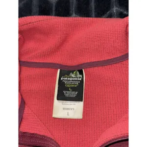 Patagonia Women's Base Layer Capilene Expedition Zip-Neck Pullover Red Sz L VTG thumbnail 4