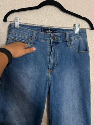 Hollister Y2K Mid-Rise Blue Flare bell bottom Jeans size 4R thumbnail 4