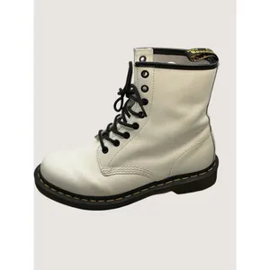 Dr. Martens 11821 1460‎ Smooth White Leather Combat Womens Boots Sz UK 6 US 8 thumbnail 6