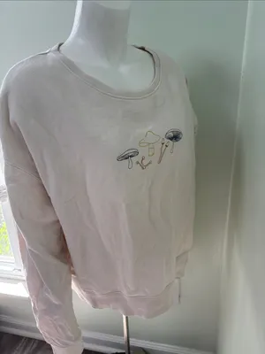 Pact Sweatshirt Baby Bella Mushroom Slouchy 100% Cotton Women's XL thumbnail 2