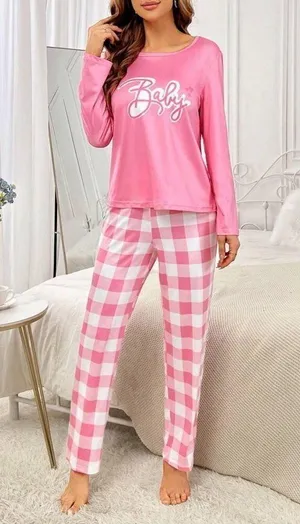SHEIN baby gingham pajama set thumbnail 4