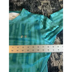 Under Armour Cold Gear Fitted Fleece Lined Long Sleeve Top Womens Large Tie Dye thumbnail 6