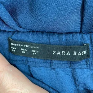 Zara Basics Dark Blue A line skirt size XS thumbnail 9