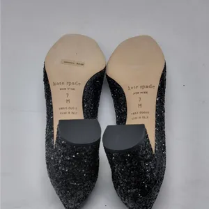 $238 Kate Spade Womens Heels Size 7M Black Glitter Pumps Wedding Party Holiday thumbnail 10