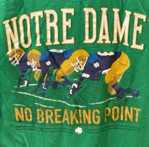 Limited Edition 2018 Notre Dame Fighting Irish Football Shirt Green S Retro thumbnail 5