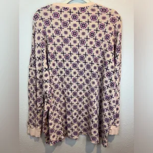 Free People Intimately Women’s‎ Early Night Thermal Floral Top Size S thumbnail 4
