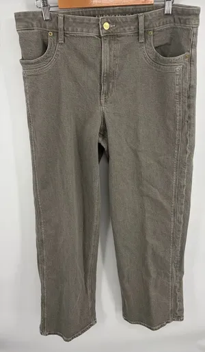 American Eagle high waisted stretch terrace gray wash stovepipe jean women’s 14L thumbnail 1