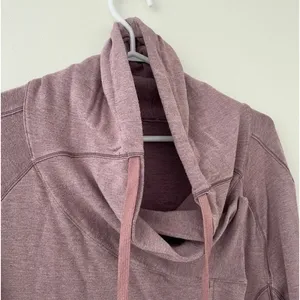 Lululemon Coast Wrap Heathered Mod Rose 8 Funnel Neck Jacket Button Cocoon thumbnail 5
