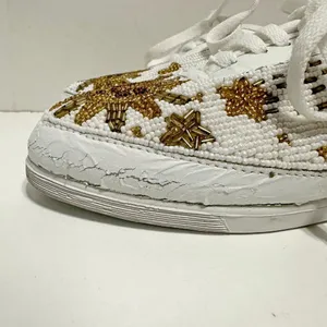 VTG Colorwerks Beaded Sneakers White Size 6 thumbnail 5