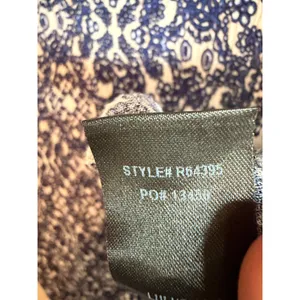 Lulus Maxi Dress Women Small Blue Tile Print Long Sleeve V-Neck Side Slit R64395 thumbnail 6