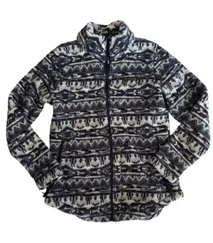 Columbia Navy and White Patterned Zip-Up Sweater Jacket thumbnail 1
