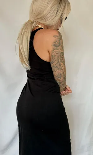 ZARA Midi Long Maxi Cotton Classic Little Black Dress thumbnail 4